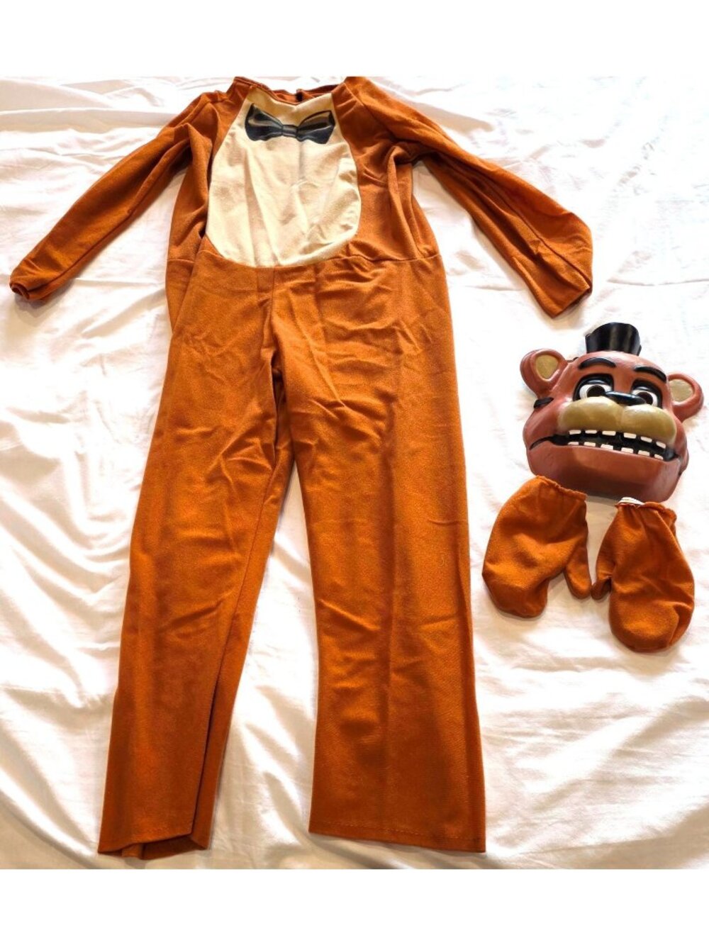 Five Nights at Freddy Halloween Costume suit mitts mask child Medium 8-10 Rubies